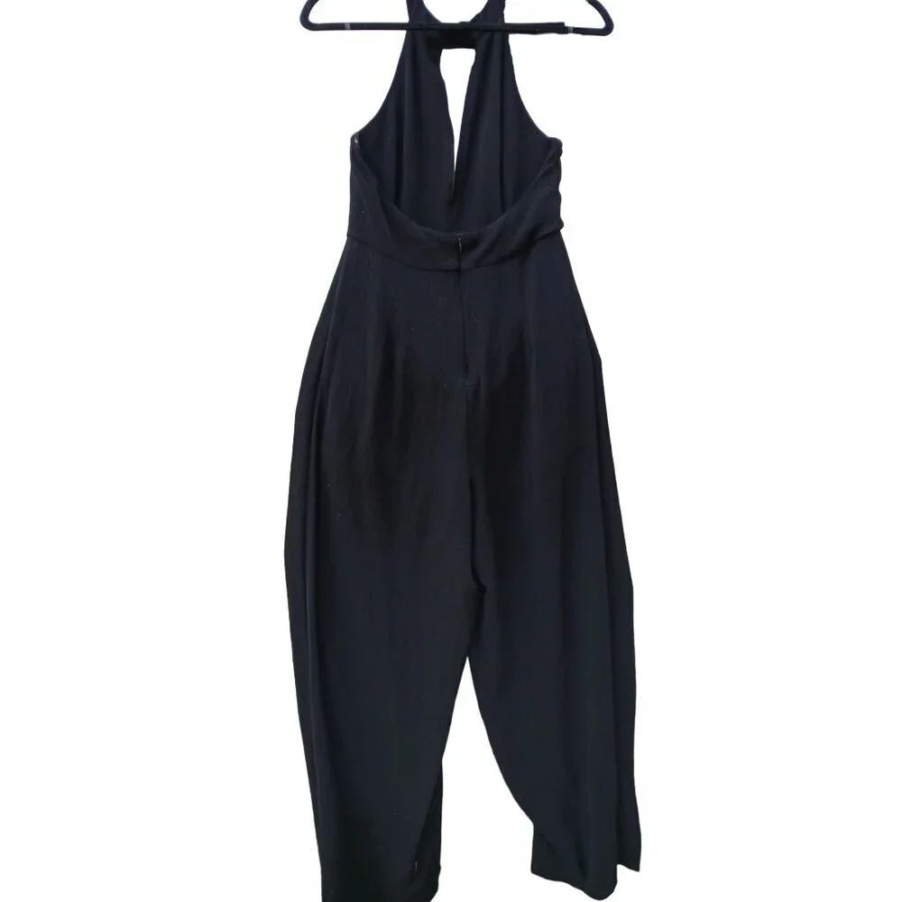 Shinestar Evening Date Night Halter Jumpsuit Black Size S - Picture 7 of 9